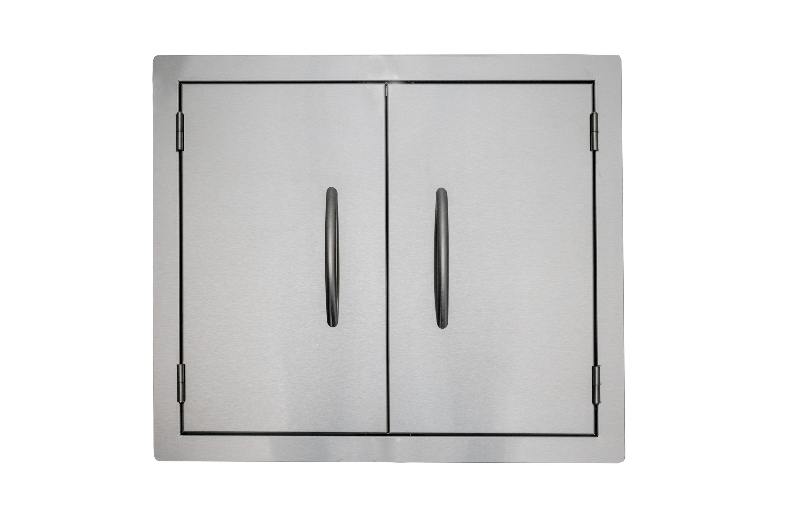 stainless steel outdoor kitchen double access doors