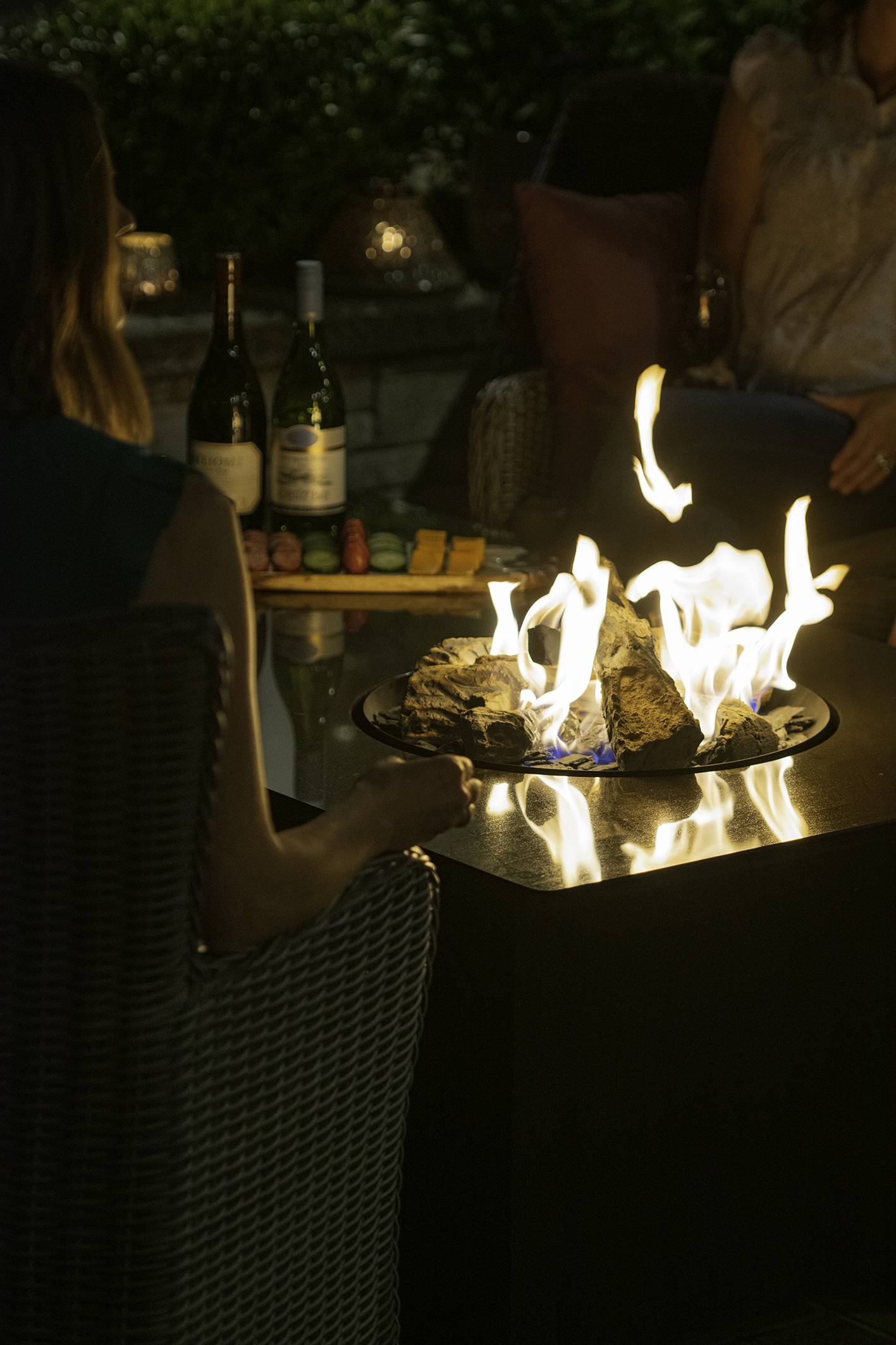 mountains west small fire coffee table